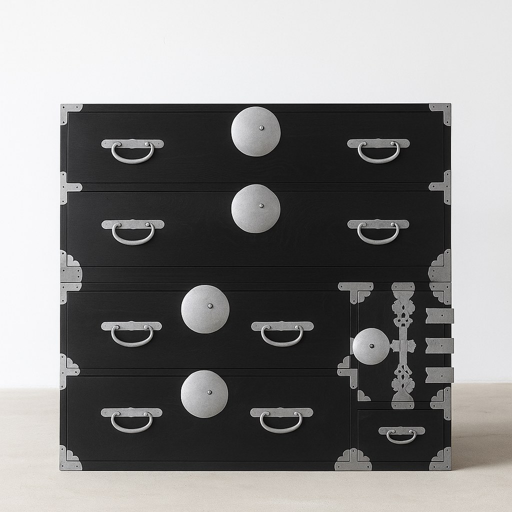 Black tansu cabinet